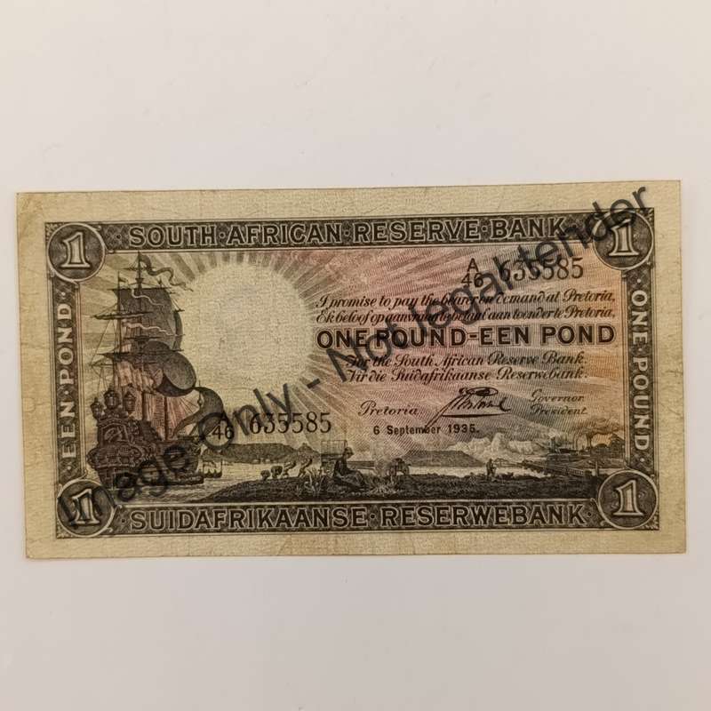 Postmus one pound 6 September 1935 - A46 - aEF