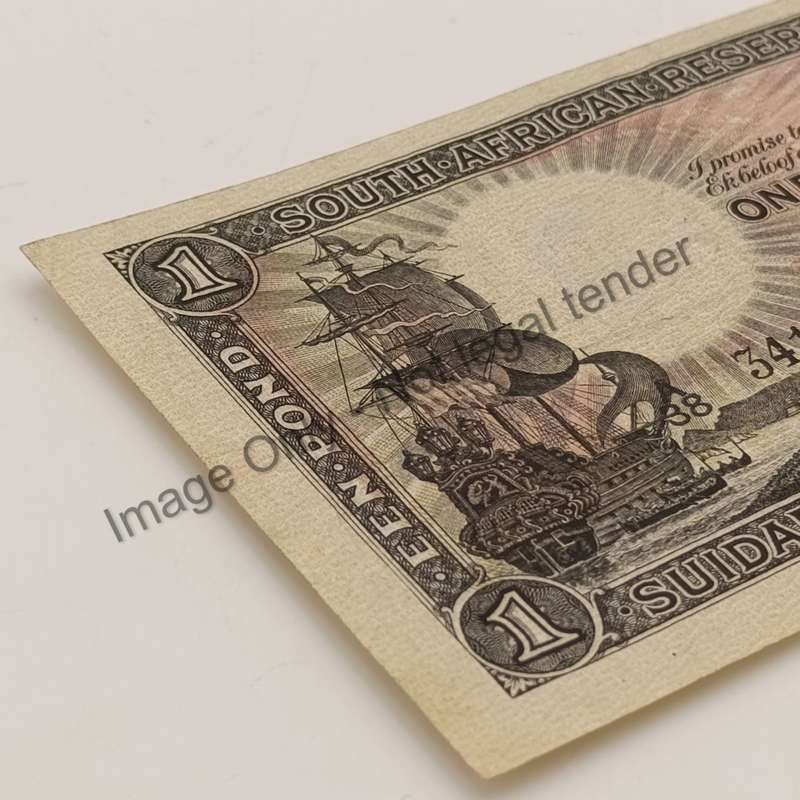Postmus one pound 2 April 1934 - A38 - EF -  small margin top large margin bottom