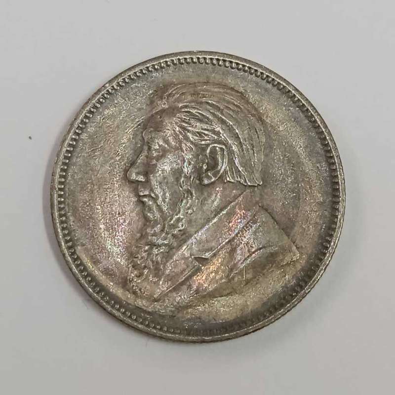 ZAR Paul Kruger 1897 coin set plus 1892 Single Shaft Crown and 1898 Penny - XF to AU condition