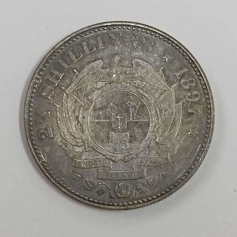ZAR Paul Kruger 1897 coin set plus 1892 Single Shaft Crown and 1898 Penny - XF to AU condition