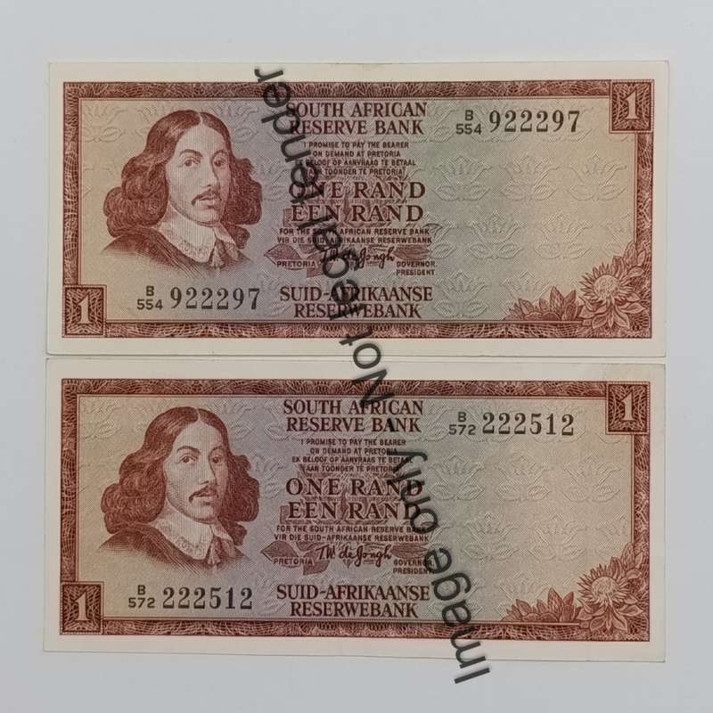 TW de Jongh 3rd Issue - Lot of 2 notes with 222 in number