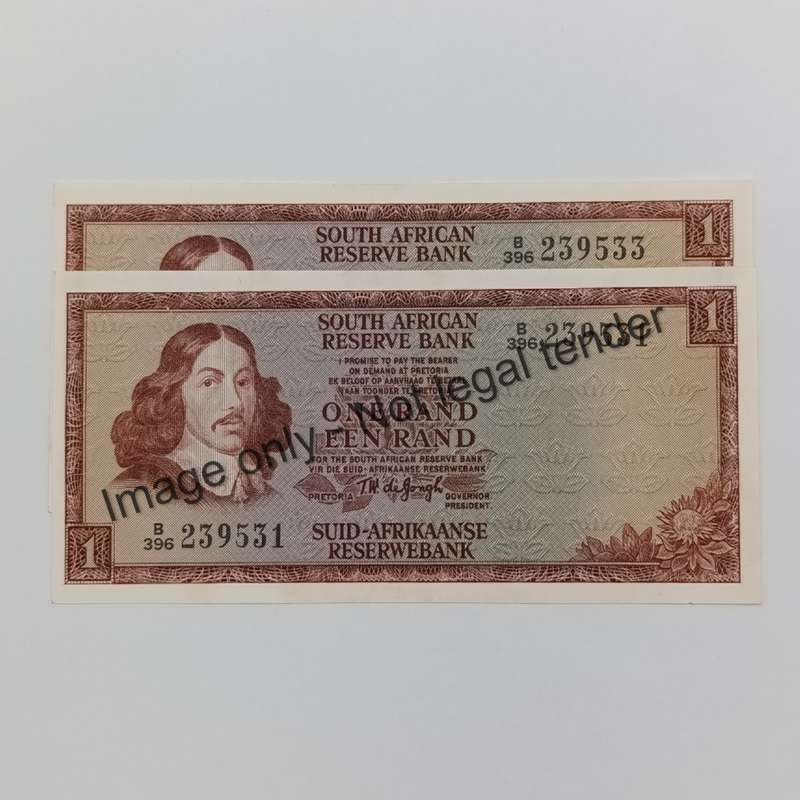 TW de Jongh 3rd Issue pair of Uncirculated banknotes