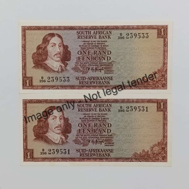 TW de Jongh 3rd Issue pair of Uncirculated banknotes