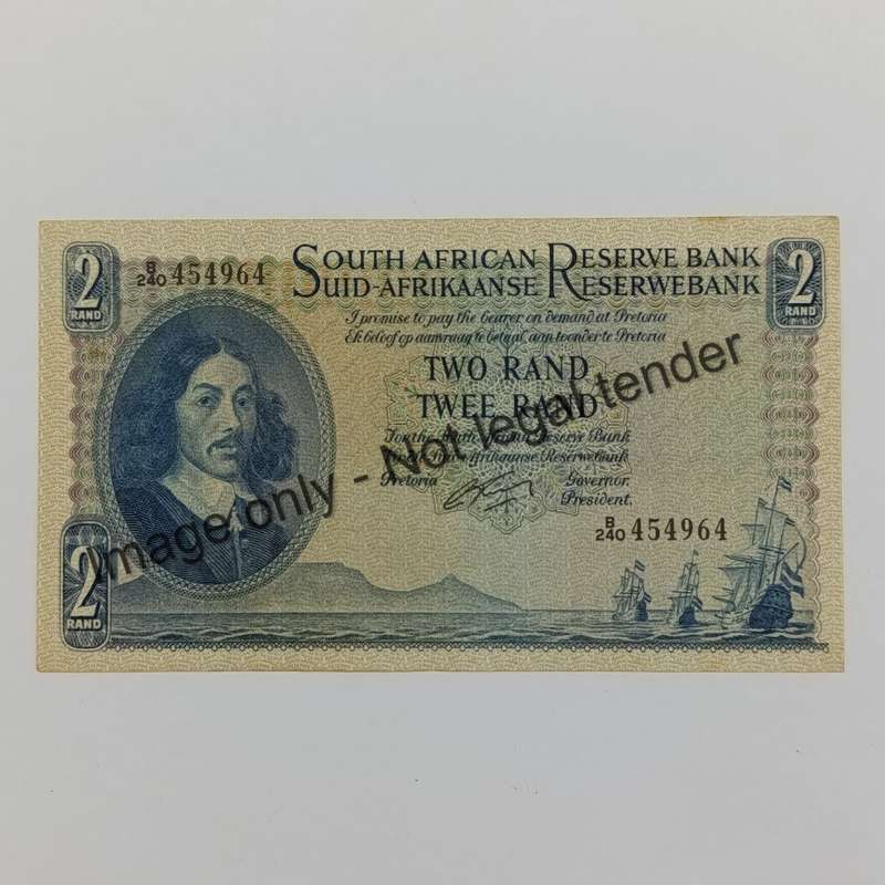 Rissik only Issue R2 banknote 1962 - AU with slight fold mark