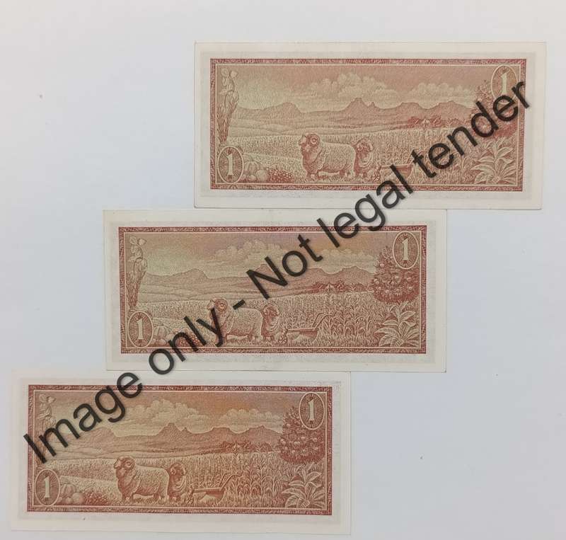 TW de Jongh 2nd Issue R1 banknotes Lot of 3 with numbers ending on 16