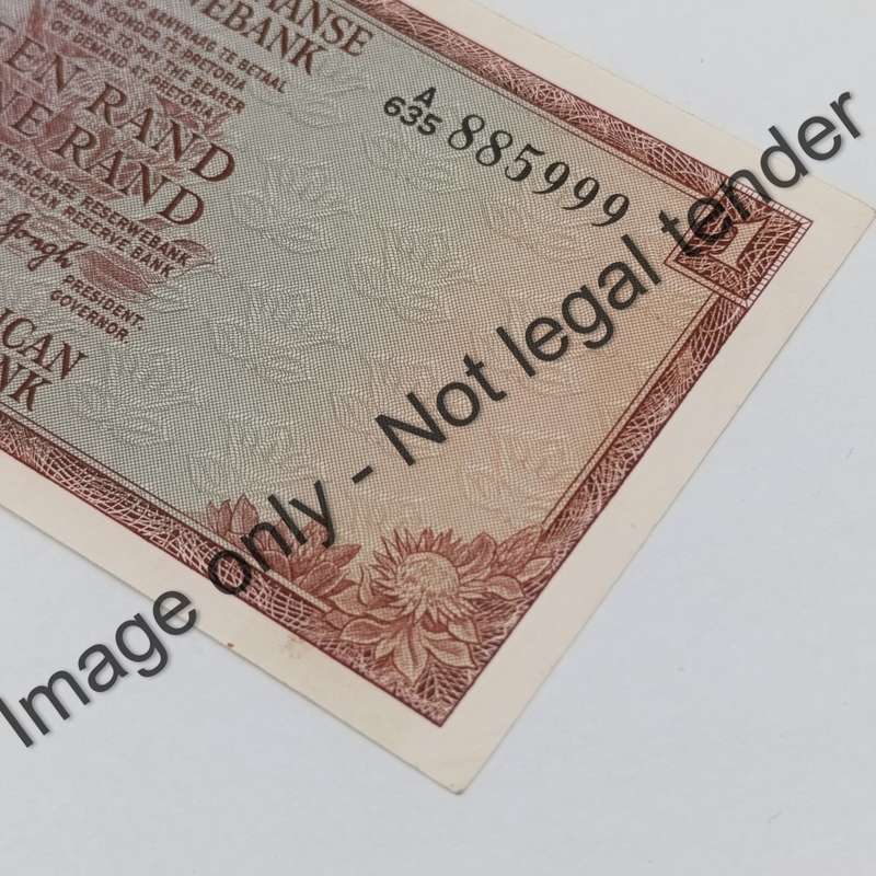 TW de Jongh Lot of 3x R1 banknotes 1st,2nd and 3rd issues all starting with 8 and ending with 9
