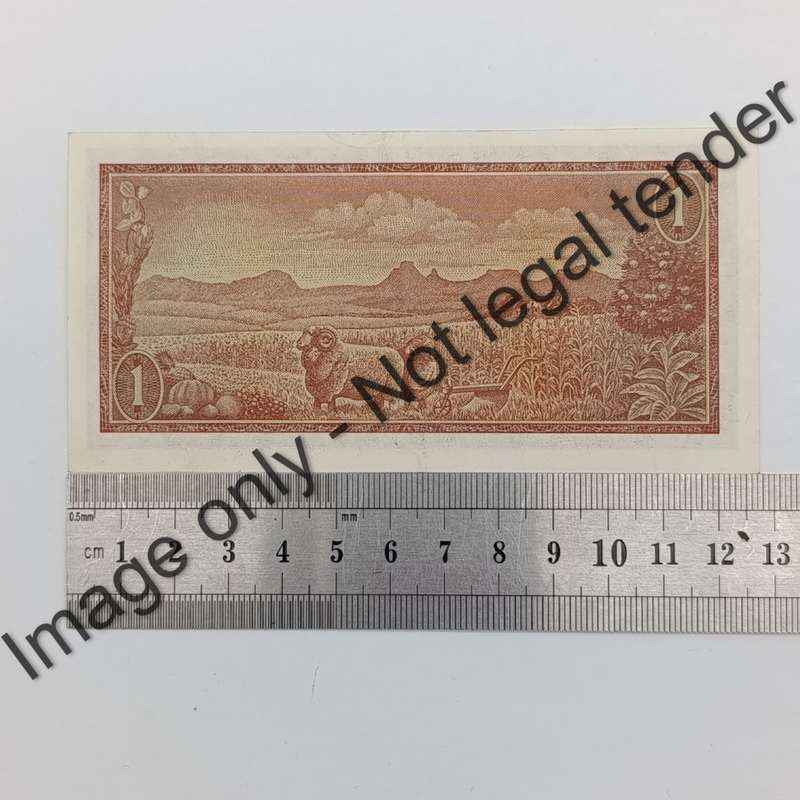 TW de Jongh lot of 4 R1 banknotes from 1967, 1972, 1973, 1975 covering Ist, 2nd, 3rd Issues