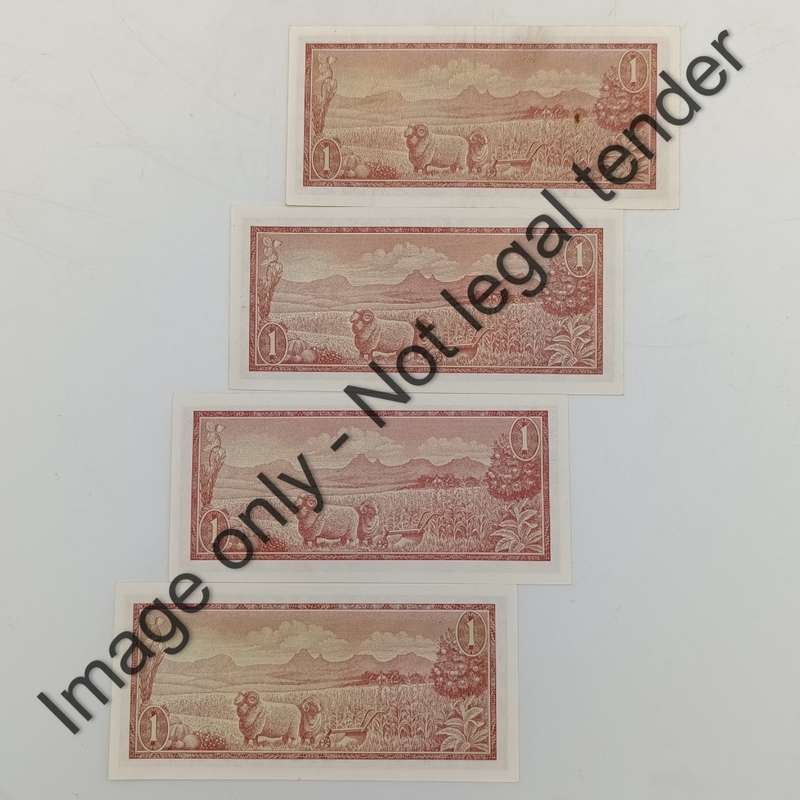 TW de Jongh 3rd Issue R1 banknotes Lot of 4 ending on 111, 222, 444 & 888