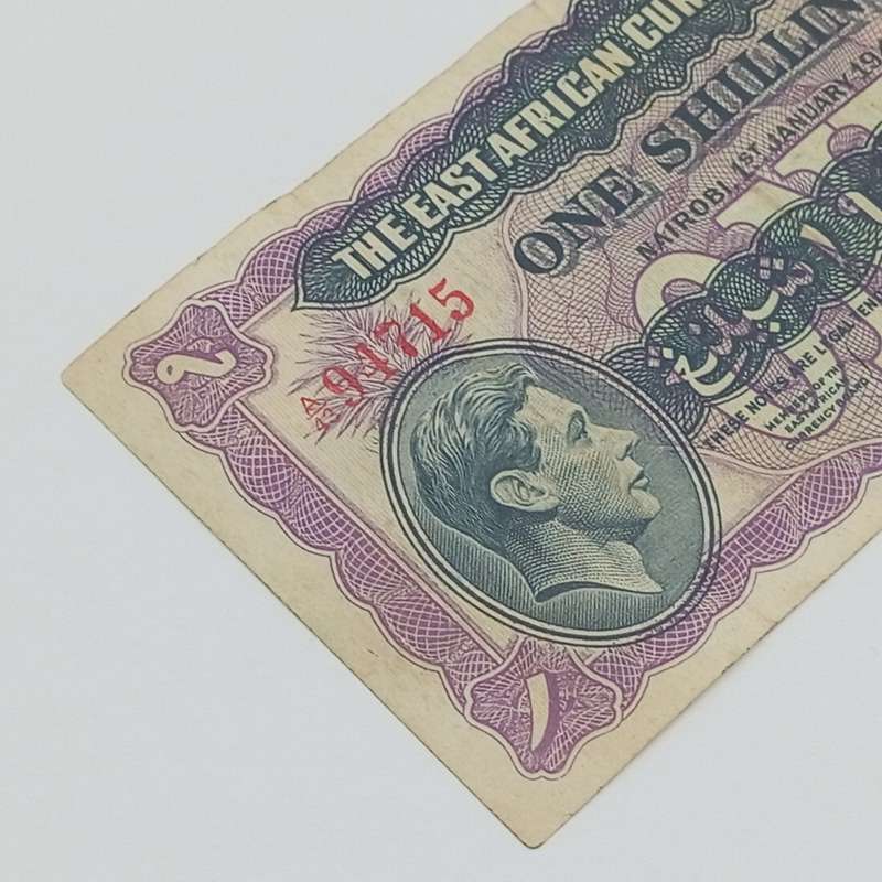 East Africa Currency Board One Shilling note in decent condition - 1943
