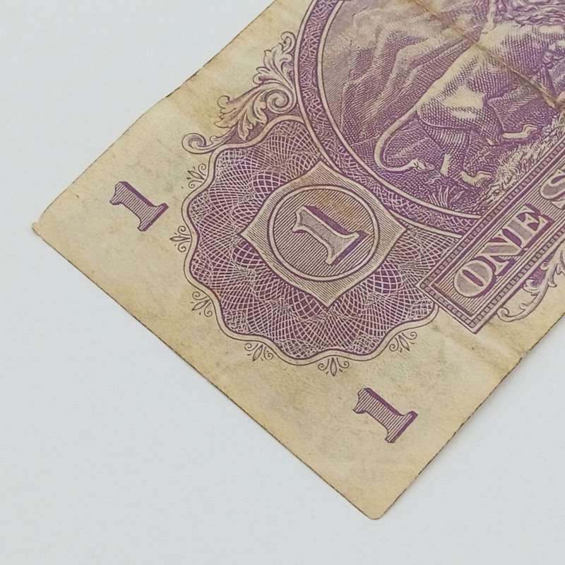 East Africa Currency Board One Shilling note in decent condition - 1943