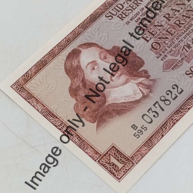 TW de Jongh 3rd Issue pair of R1 banknotes with consecutive numbers