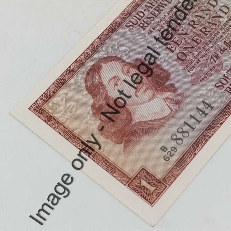 TW de Jongh 3rd Issue R1 banknote with nice number 881144 - cut closer to the right