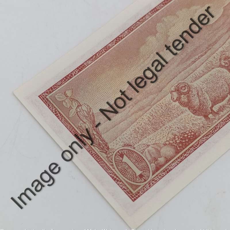 TW de Jongh 3rd Issue R1 banknote with nice number 881144 - cut closer to the right