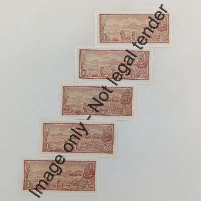 TW de Jongh 3rd Issue - Lot of 9 uncirculated R1 banknotes