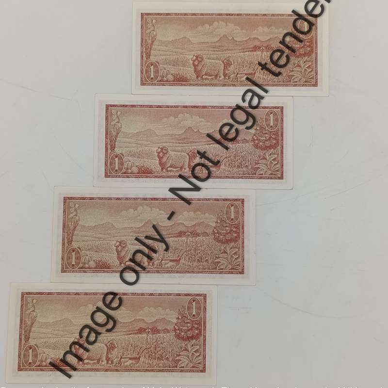 TW de Jongh 3rd Issue - Lot of 9 uncirculated R1 banknotes