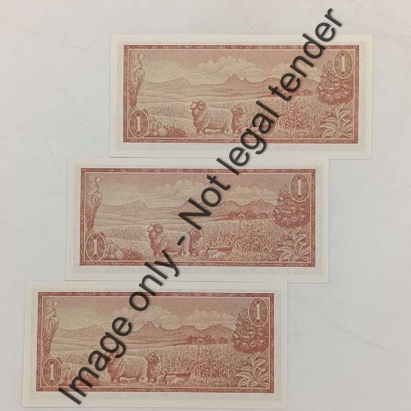 TW de Jongh 3rd Issue lot of 3 banknotes starting with 867 - uncirculated