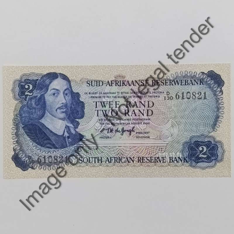 TW de Jongh 2nd issue Pair of R2 notes with consecutive numbers uncirculated D130