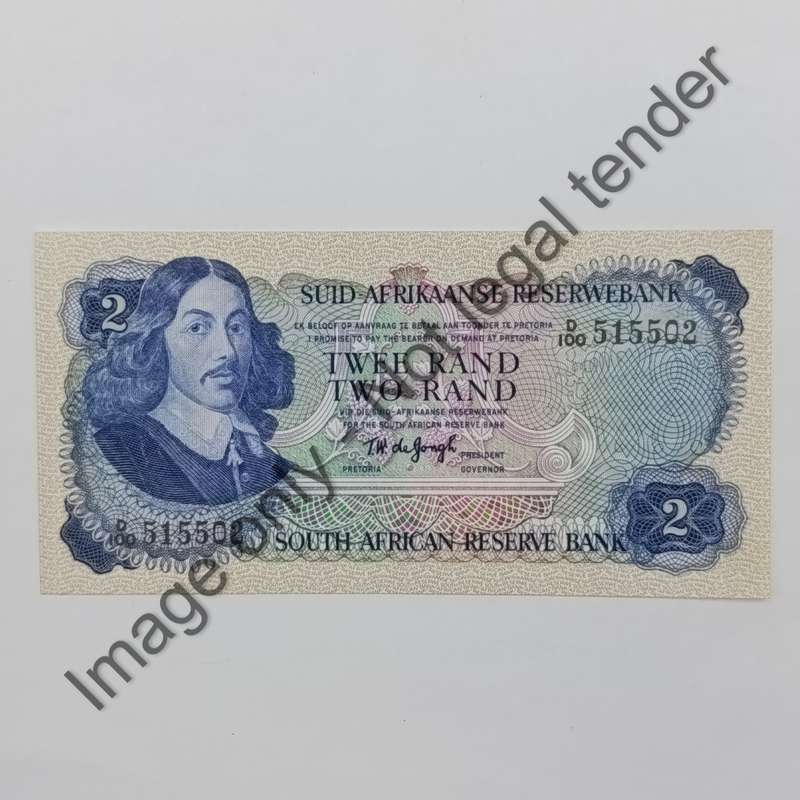 TW de Jongh 2nd issue 1974 R2 banknote pair uncirculated with consecutive numbers D100