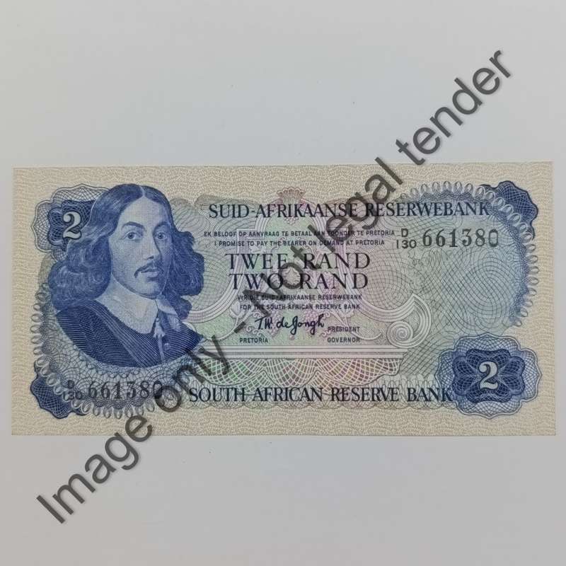 TW de Jongh 2nd issue 1974 R2 banknote pair uncirculated with consecutive numbers D130