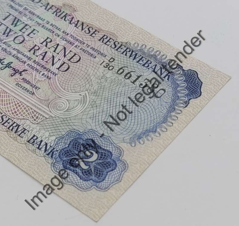 TW de Jongh 2nd issue 1974 R2 banknote pair uncirculated with consecutive numbers D130