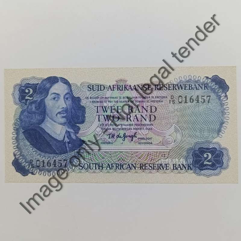 TW de Jongh 2nd issue uncirculated pair of notes with consecutive numbers D15