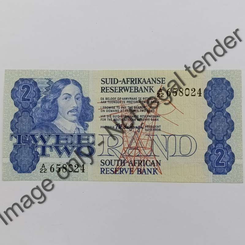 TW de Jongh 4th issue R2 banknotes - lot of 2 - uncirculated near numbers