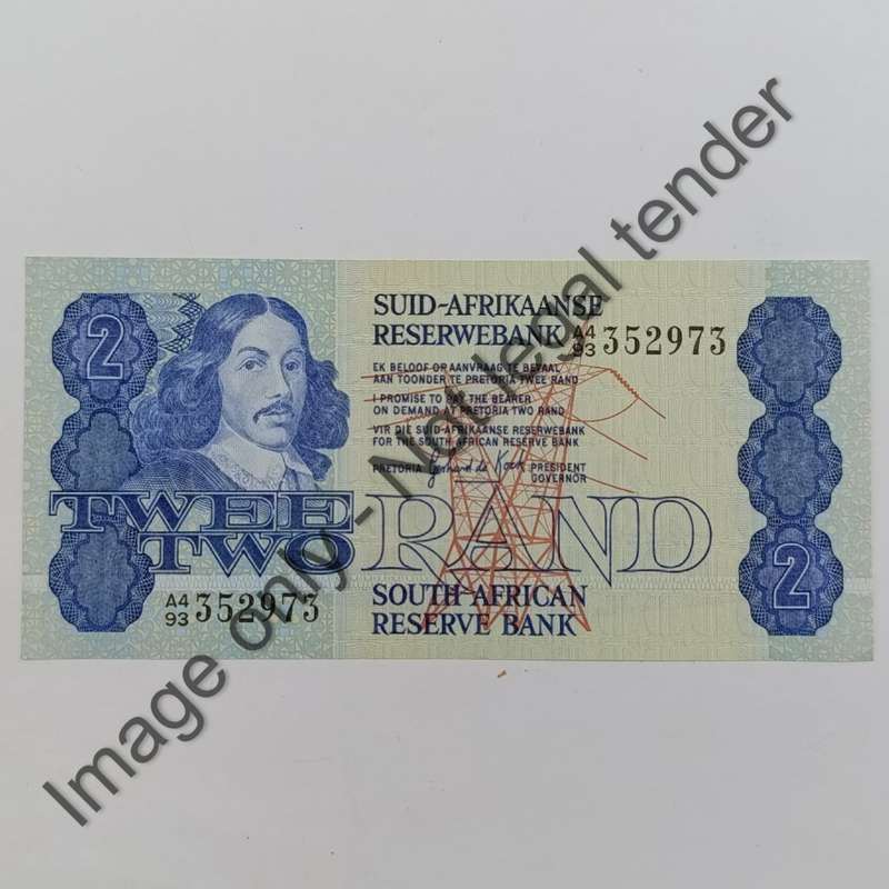 GPC de Kock 2nd issue Pair of R2 banknotes uncirculated with consecutive numbers A4/93