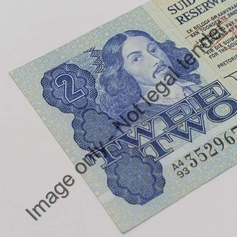 GPC de Kock 2nd, issue, Pair of R2 banknotes uncirculated with consecutive numbers A4/93