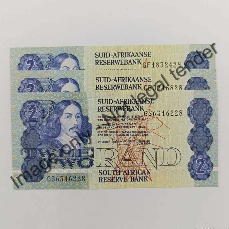 GPC de Kock 3rd issue Lot of 3 R2 banknotes with numbers ending in 28 - uncirculated