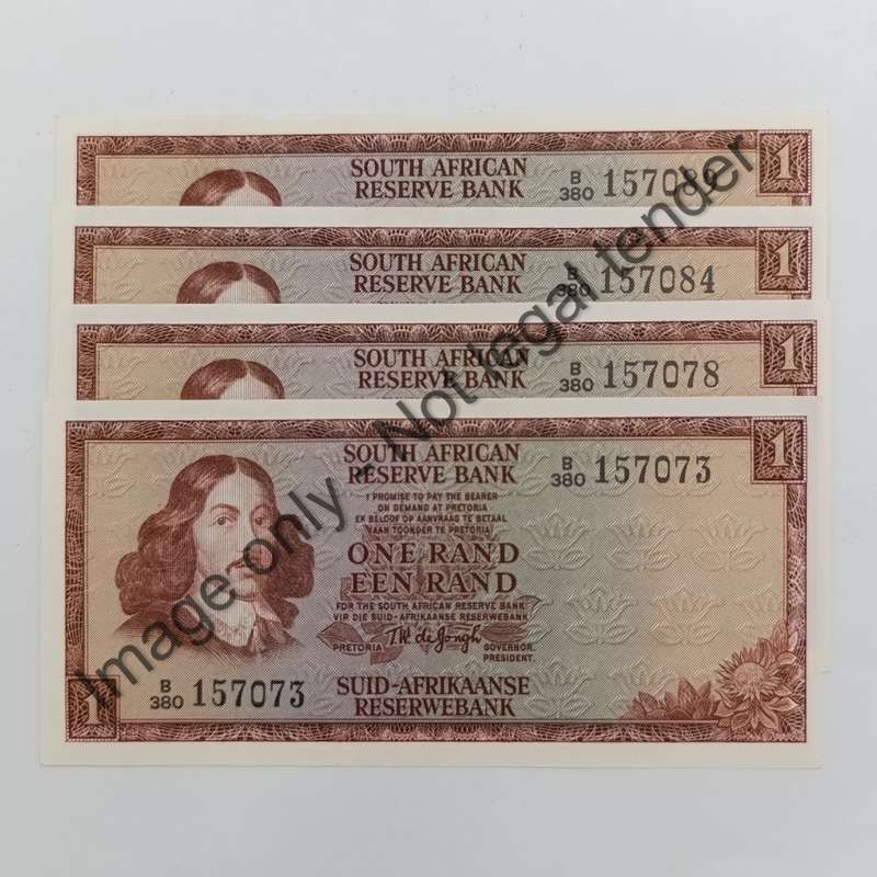 TW de Jongh 3rd issue Lot of 4 banknotes starting with 157 - uncirculated