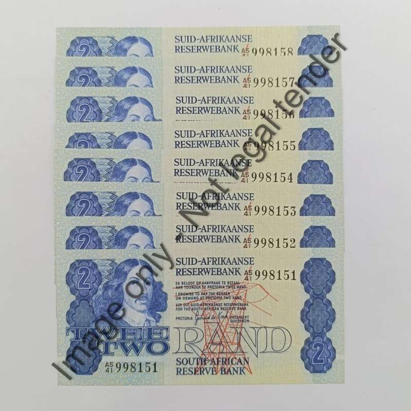 GPC de Kock 2nd issue Lot of 8 uncirculated banknotes with consecutive numbers - A5/41