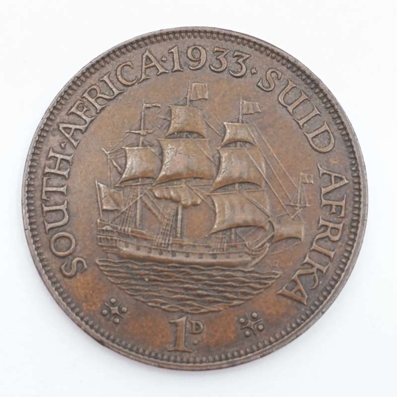 South Africa 1933 penny EF