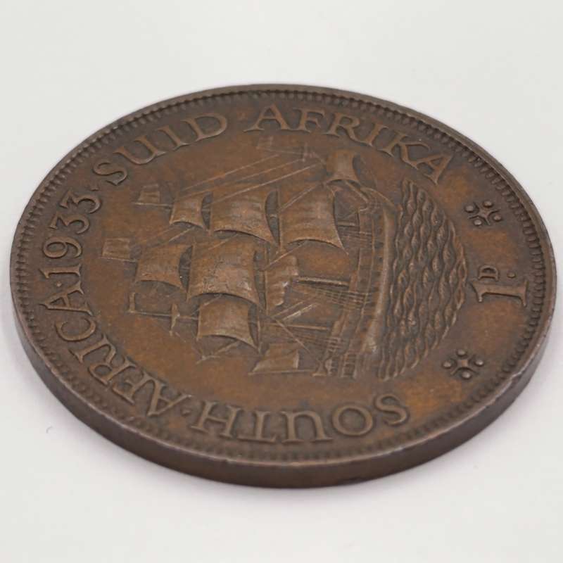 South Africa 1933 penny EF