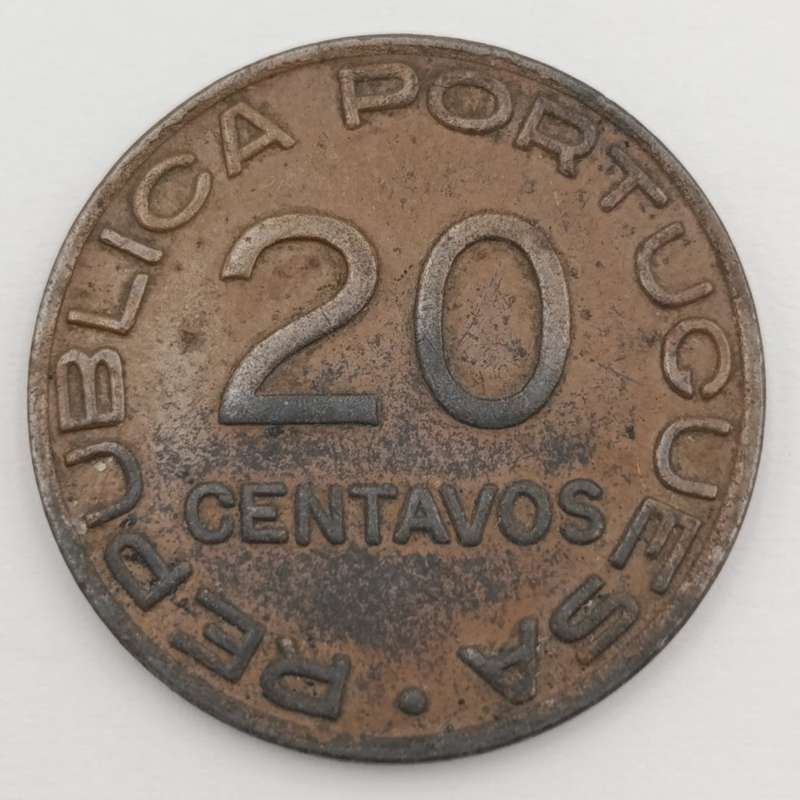 Int Africa Mozambique 1936 bronze 20 centavos XF