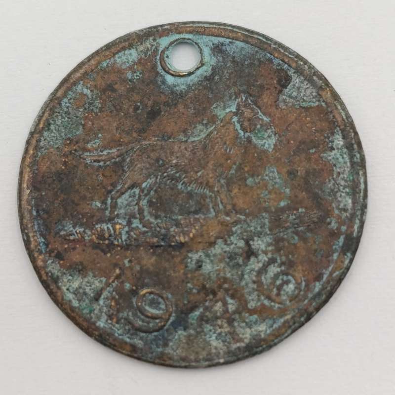 1946 Aberdeen Dog License token