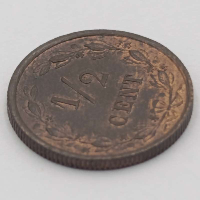 1883 Netherlands half cent uncirculated