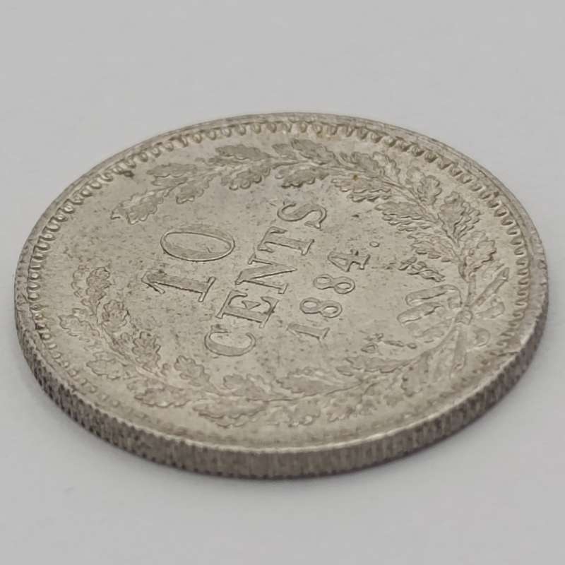1884 Willem Netherlands 10 cent uncirculated