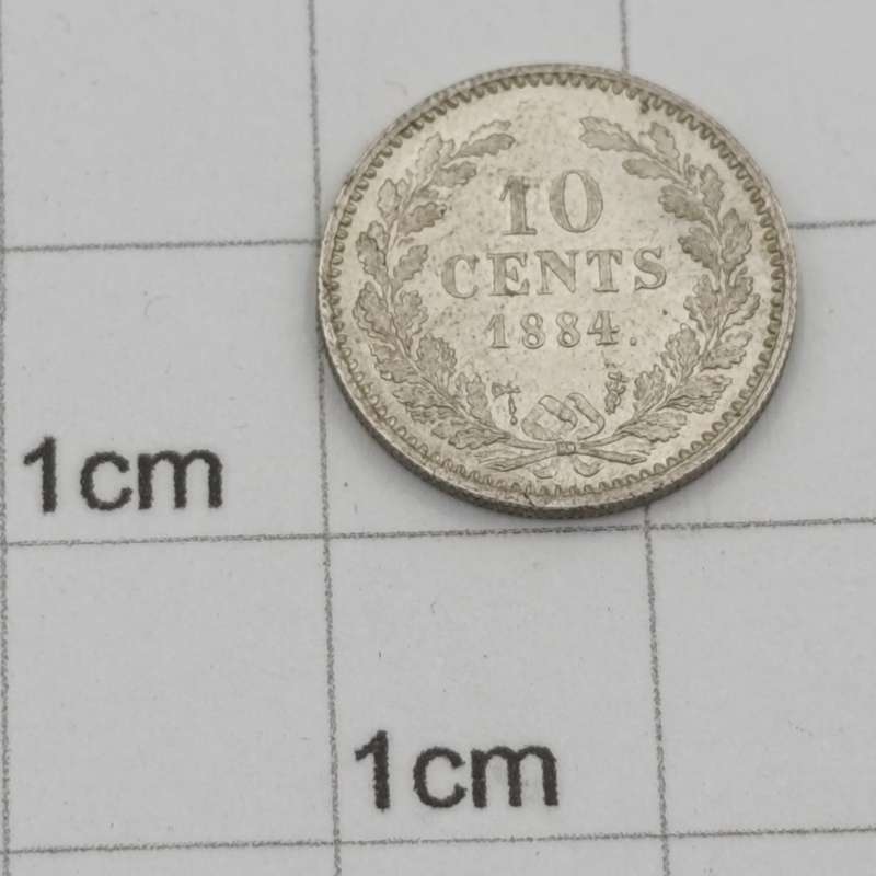 1884 Willem Netherlands 10 cent uncirculated