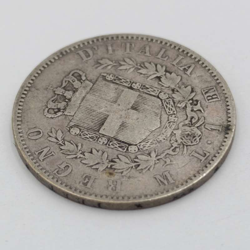 1863 BN Italy silver 1 Lire - vittorio Emanuele II