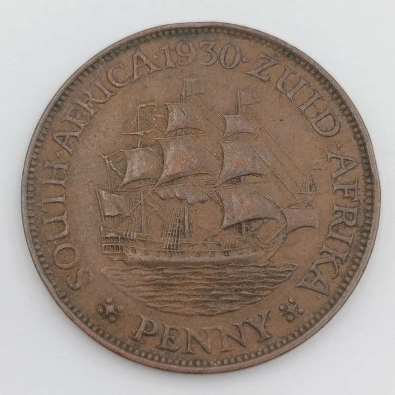 South Africa 1930 penny XF