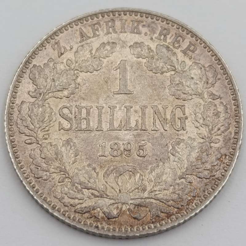 South Africa 1895 ZAR Kruger shilling VF+