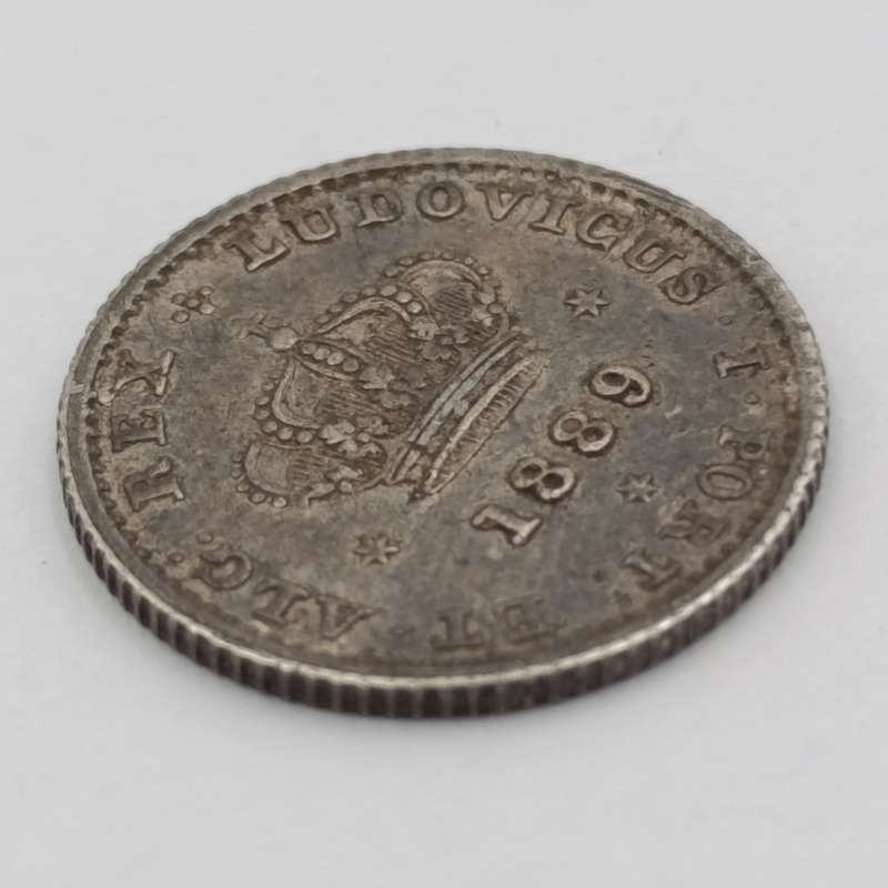 Int EUR Portugal 50 Reis 1889 XF