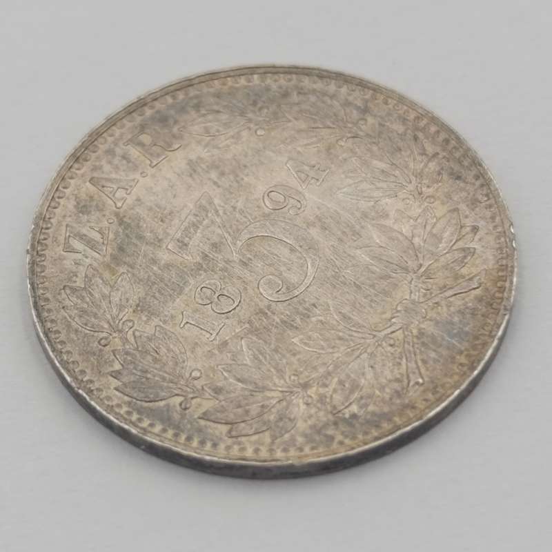 South Africa 1894 ZAR Kruger 3d AU with cleaning scratches