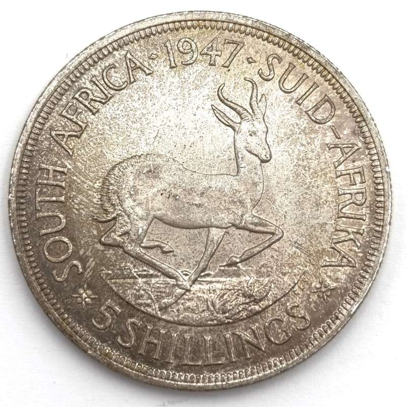 1947 SA Union silver crown uncirculated