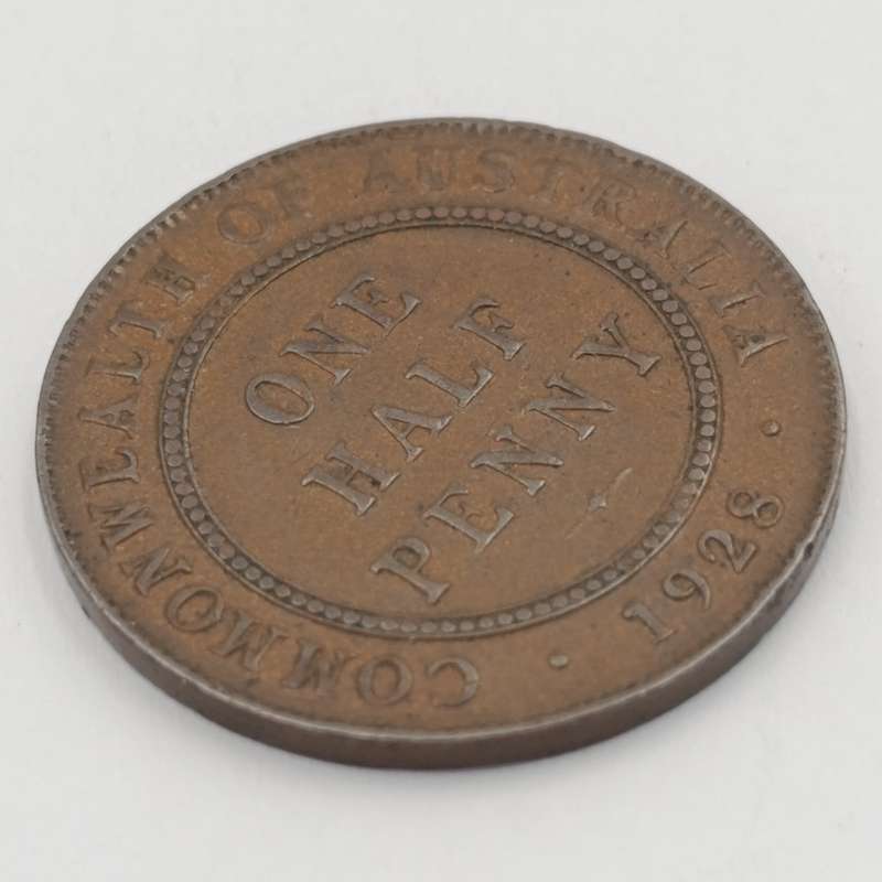 1928 Australia copper half penny