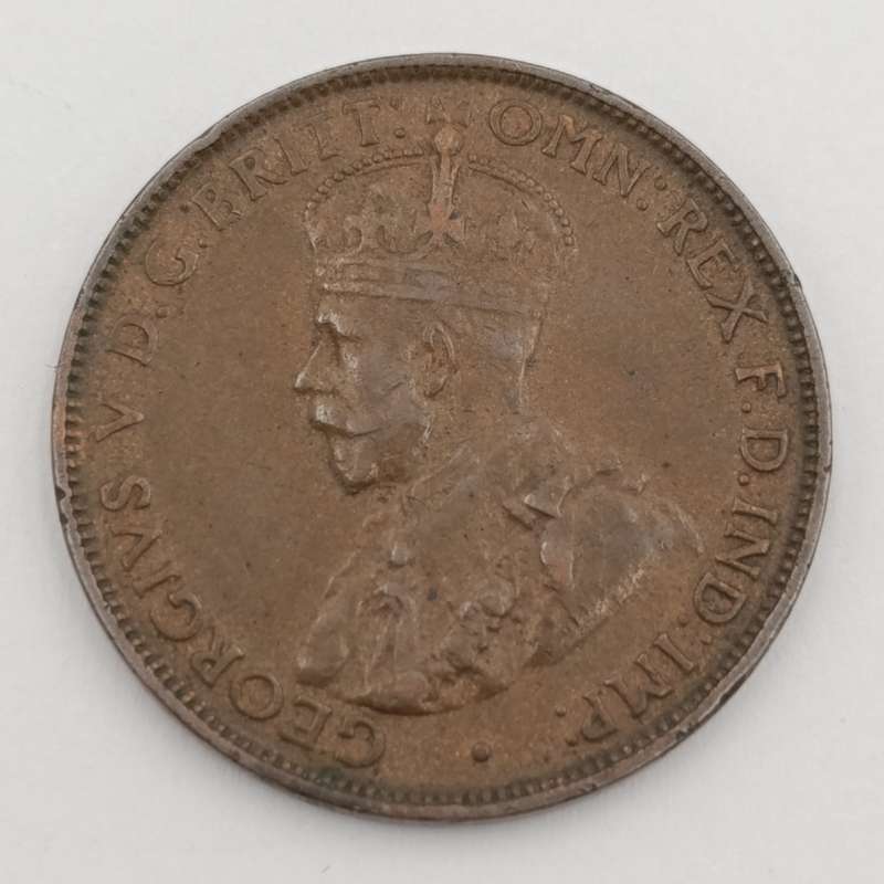 1928 Australia copper half penny