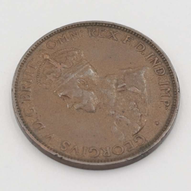 1928 Australia copper half penny