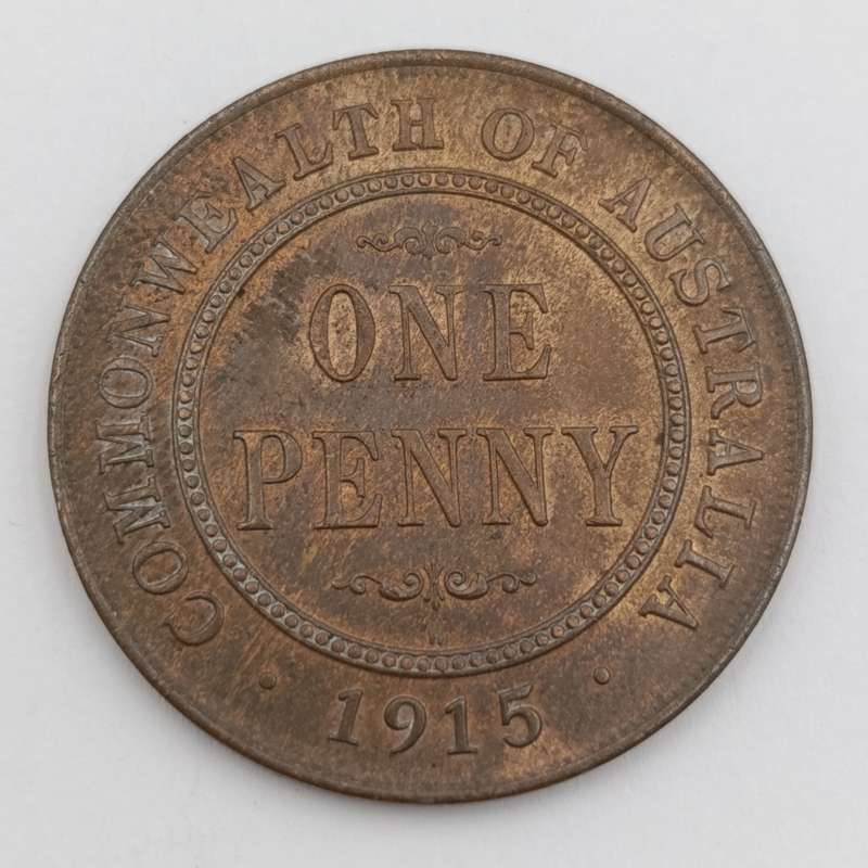 1915 H Australia One Penny AU+