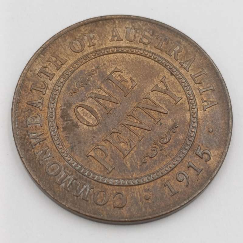 1915 H Australia One Penny AU+
