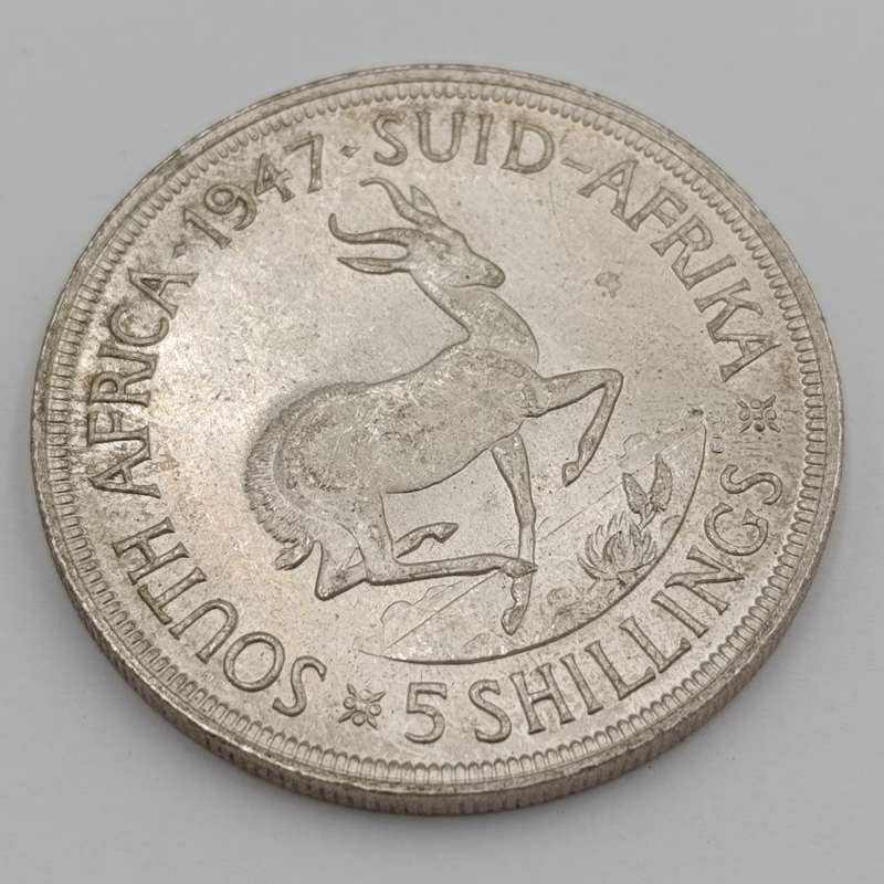 1947 SA Union silver Crown in Top UNC condition - good enough to grade